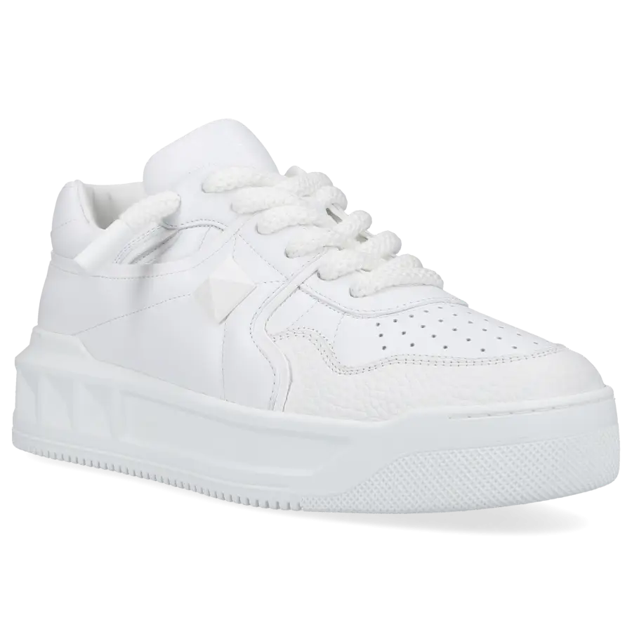 Valentino Garavani - Sneaker low ONE STUD XL Nappaleder - weiß