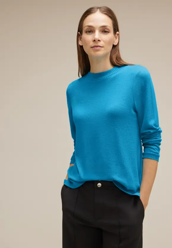 Street One Cosy Shirt mit Stehkragen