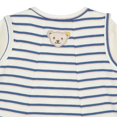 Set Kleid + T-Shirt langarm, weiß für Mädchen