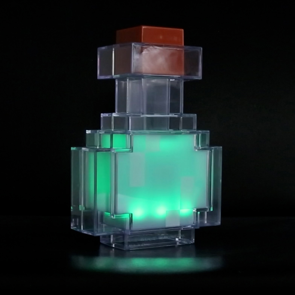Akku LED-Flasche MINECRAFT blau
