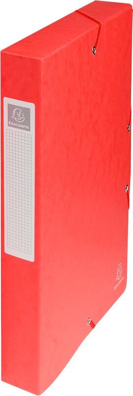 Exacompta Archivboxen 50405E DIN A4 Rot Beschichteter Manila Karton 25 x 33 cm 8 Stück