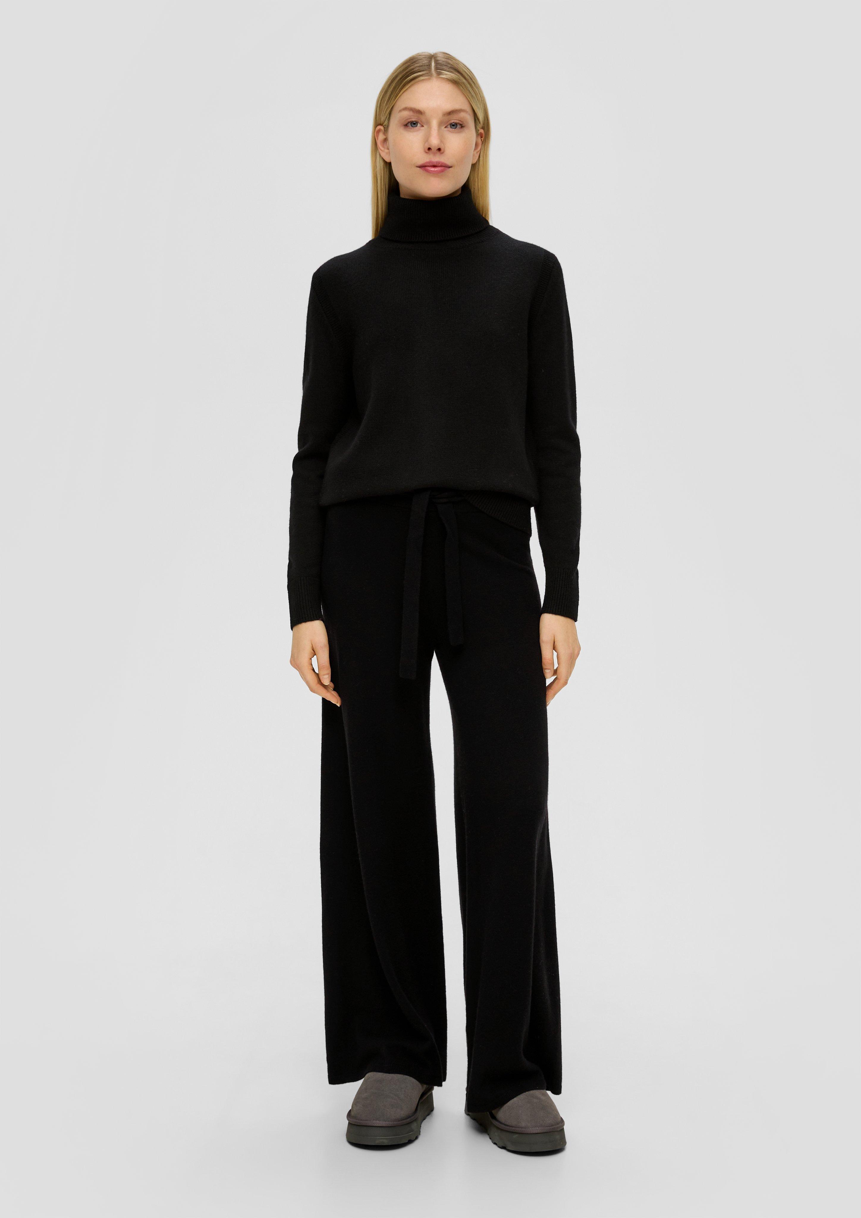 Wide Leg-Hose aus Merino-Kaschmir-Mix  2138045-9999