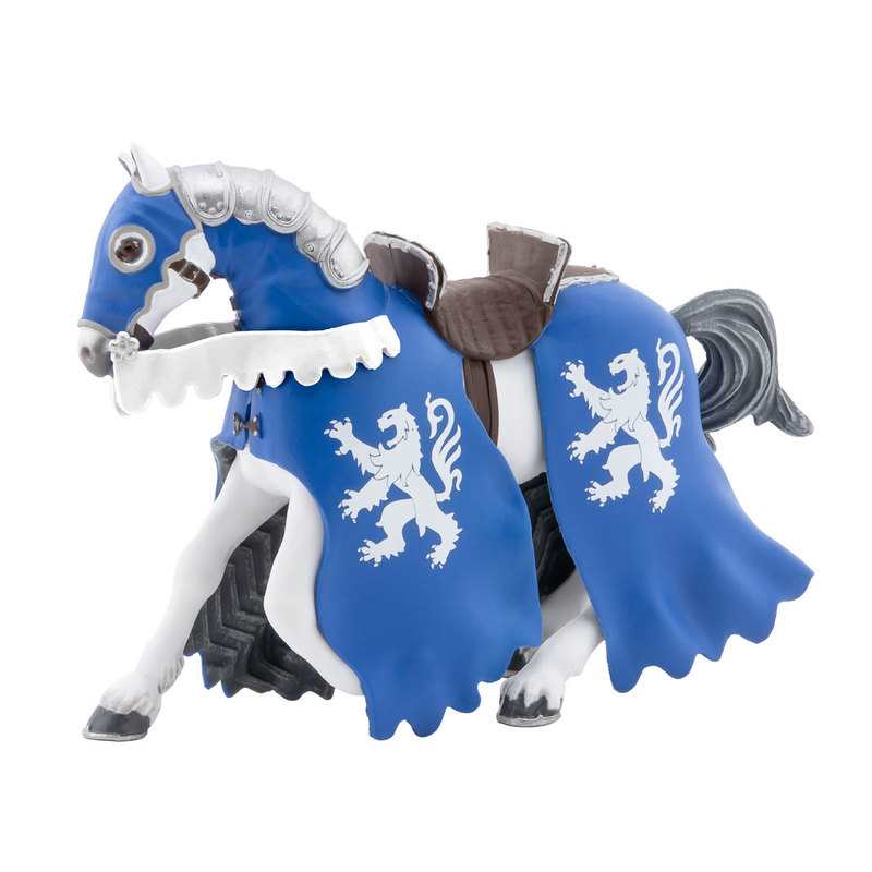 Figurine Cheval du chevalier lion à la lance Papo