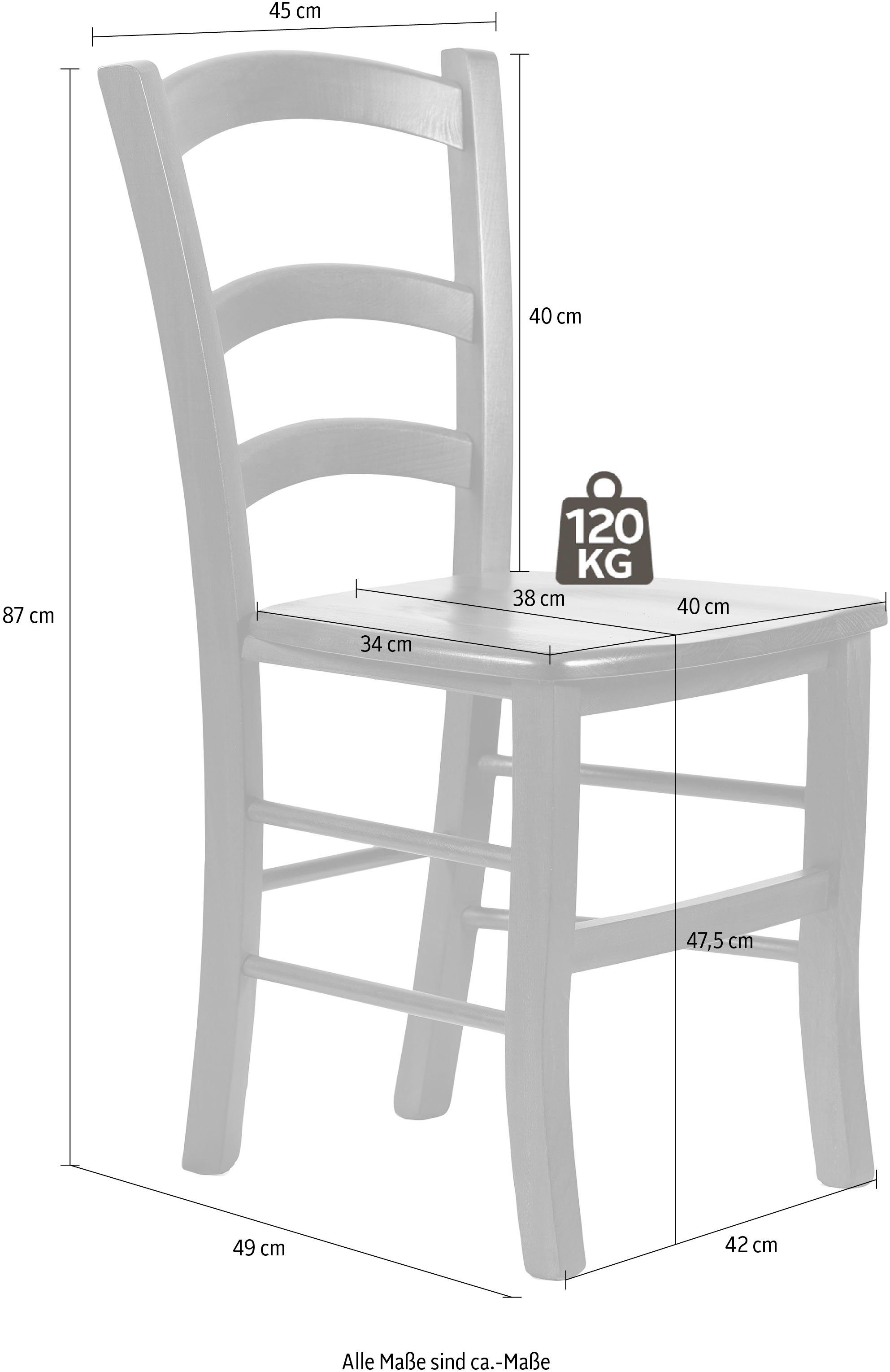 Home affaire 4-Fußstuhl Super Paesana (Set, 2 St), aus Buche Massivholz