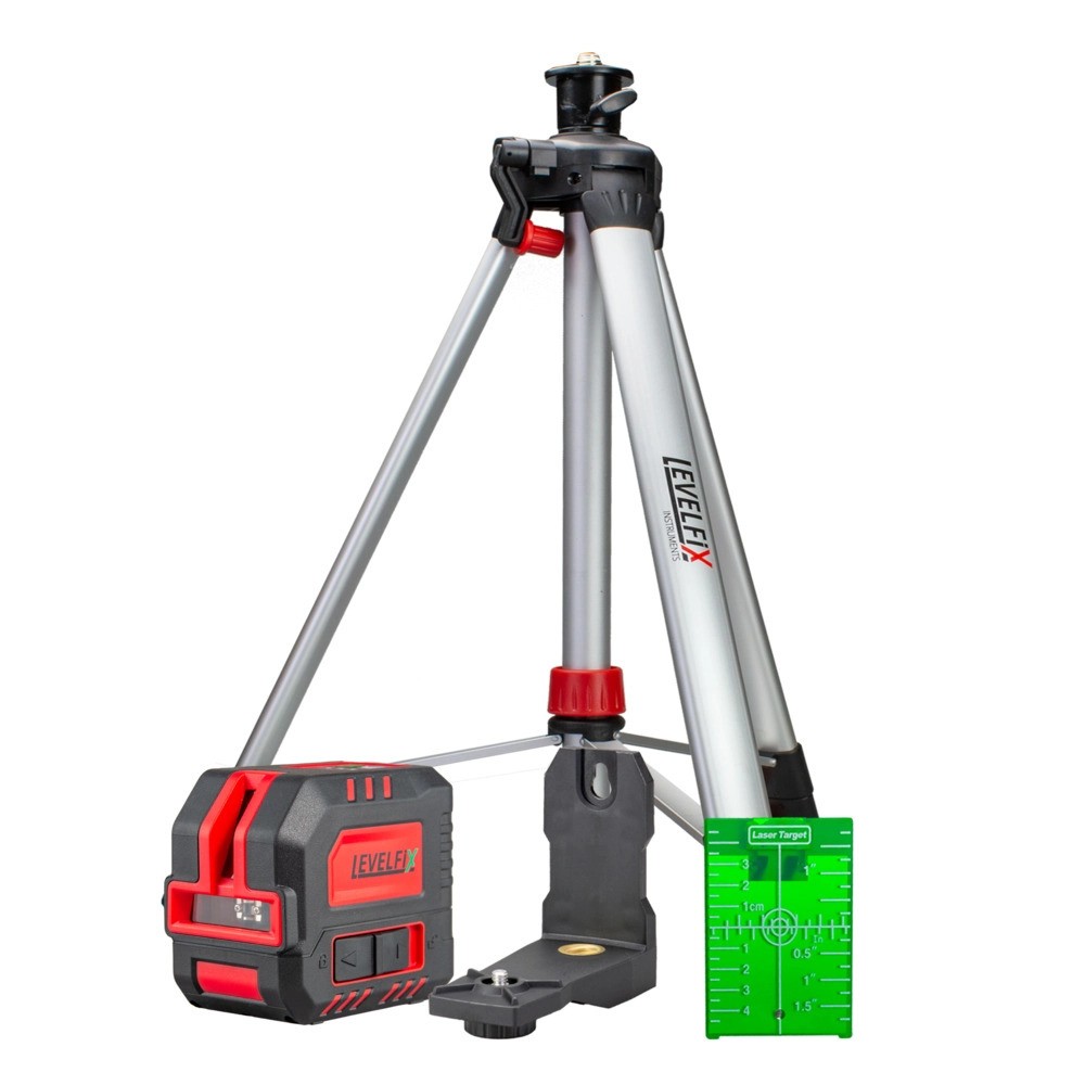 Levelfix 556112 CL120G SET Kompaktni križni laser z zelenim žarkom + stojalo 1,5 m
