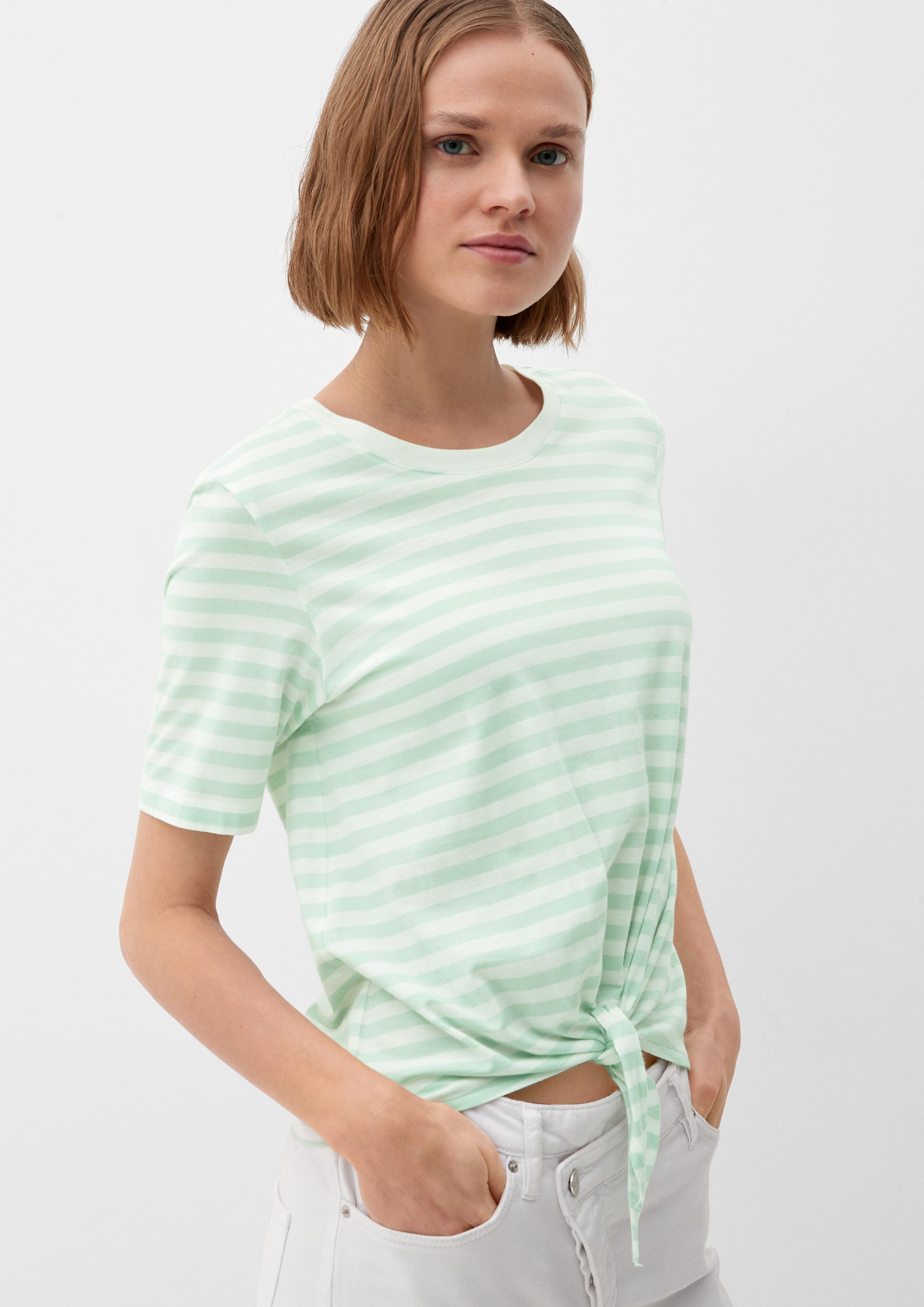 Streifenshirt mit Knoten-Detail  2130318-65G9