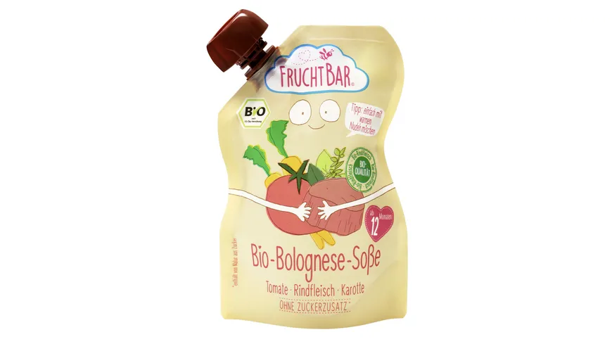 FRUCHTBAR Bio-Bolognese-Soße Tomate, Rindfleisch, Karotte 190 g