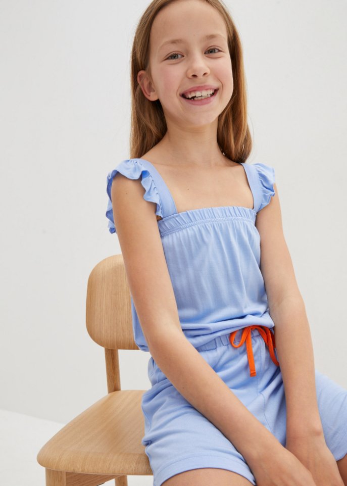 Mädchen Sommer-Jumpsuit mit Rüschen