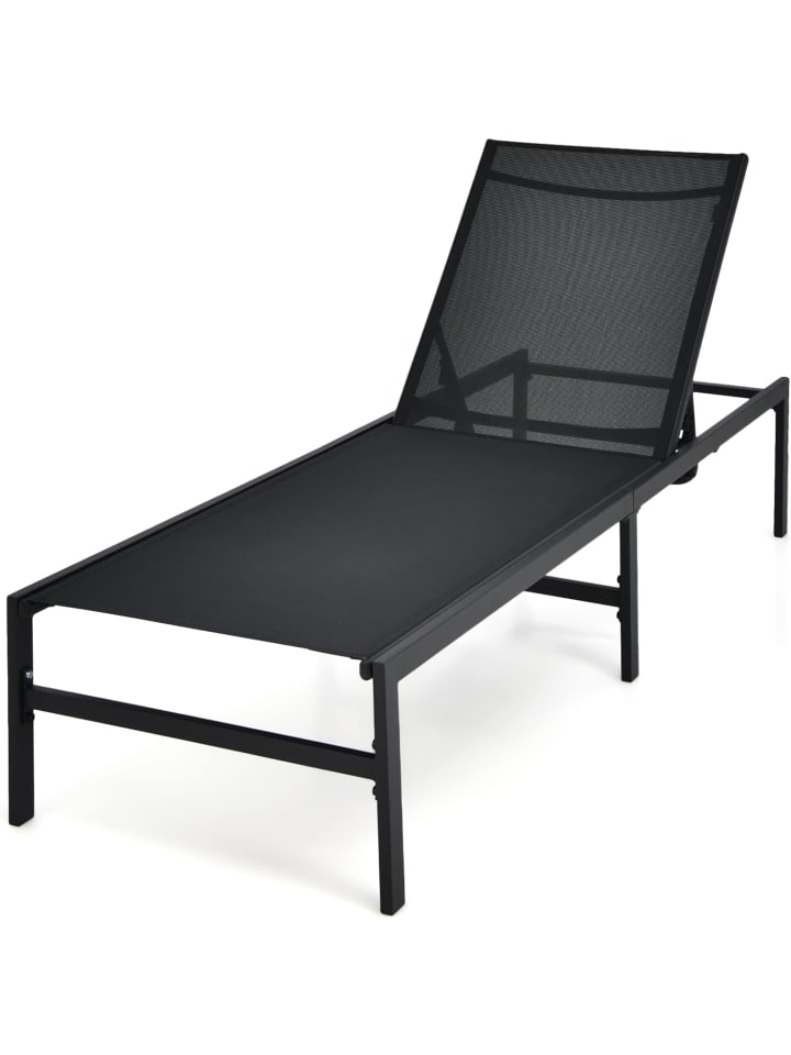 COSTWAY Sonnenliege 198 x 64 x 35 cm in Schwarz günstig kaufen onesize