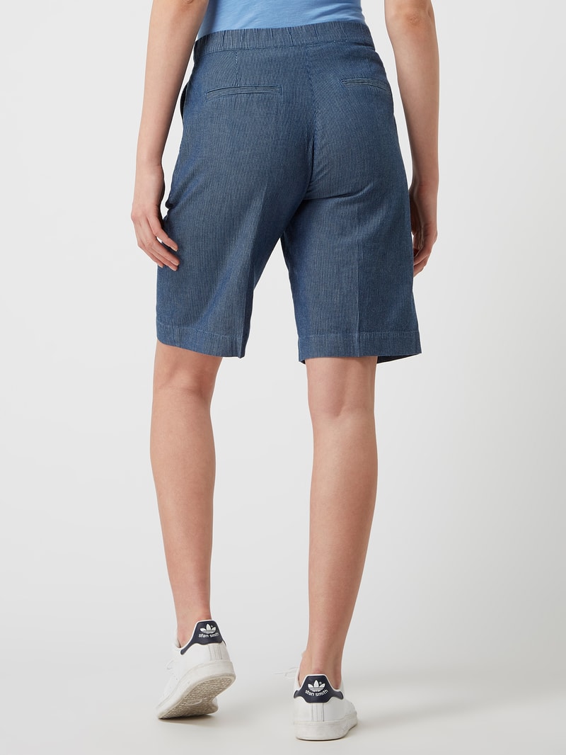 Bermudas aus Viskose in marineblau
