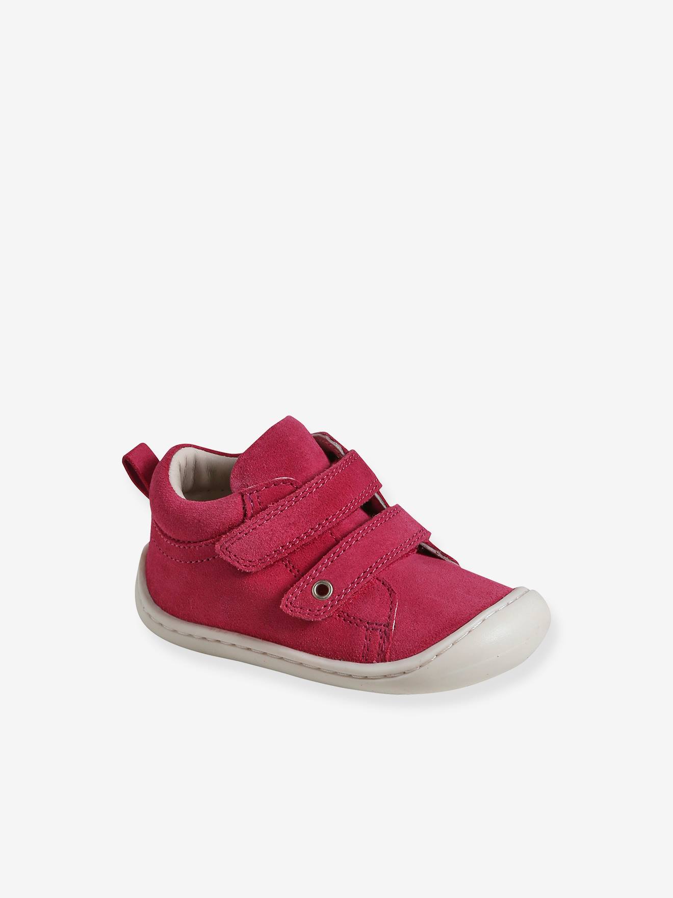Vertbaudet Baby Lauflern-Boots mit Klett - bordeaux