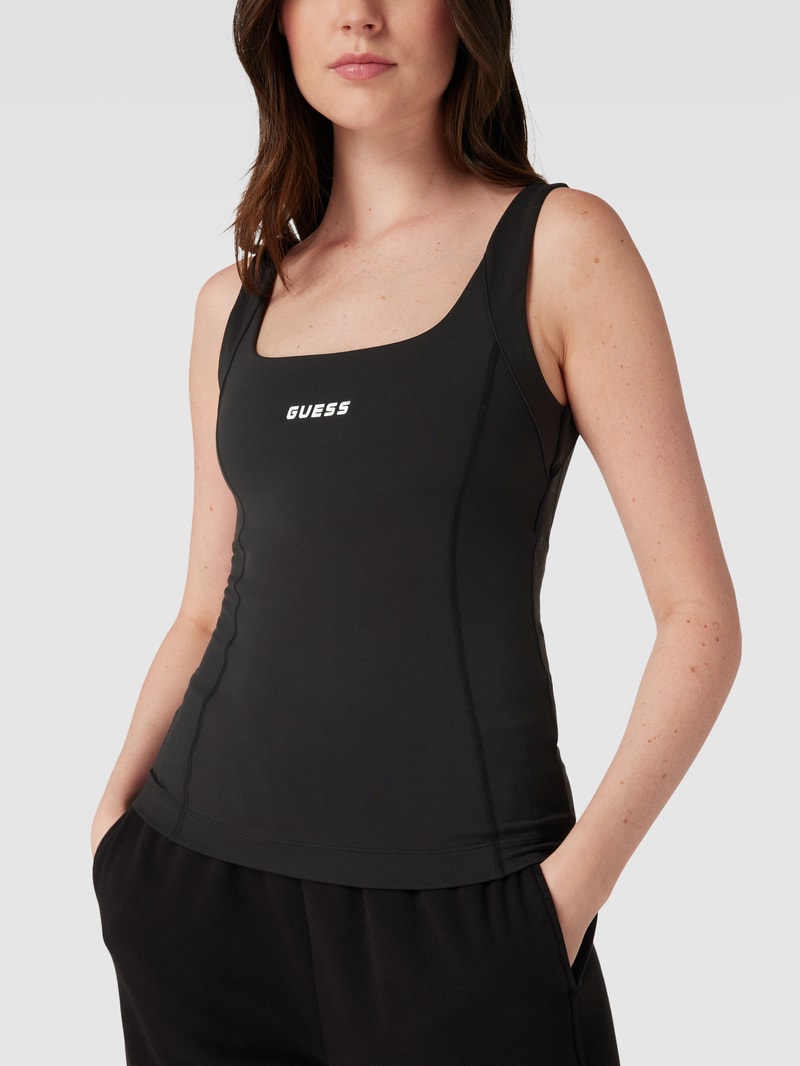 Tanktop mit U-Ausschnitt Modell 'BRIGIT ACTIVE' in schwarz