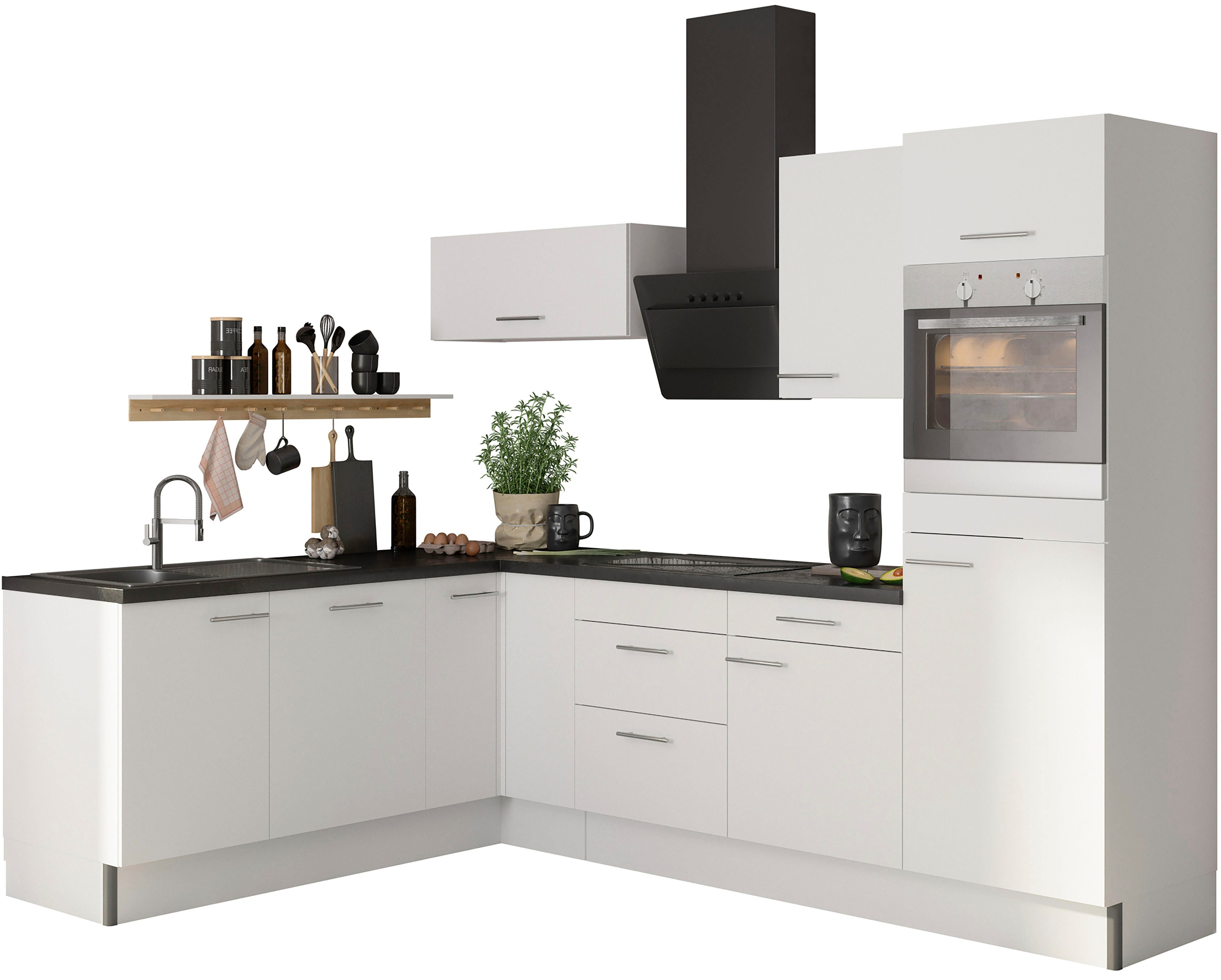 OPTIFIT Küche Klara, 200 x 270 cm breit, wahlweise mit E-Geräten
