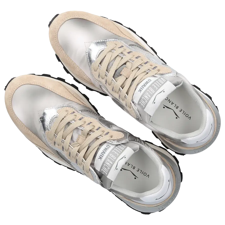 VOILE BLANCHE - Sneaker low QWARK Veloursleder Nylon - beige