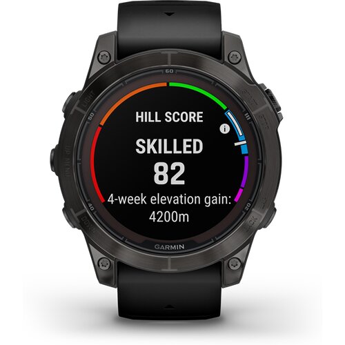 FĒNIX® 7 PRO - SAPPHIRE SOLAR EDITION SCHWARZ/CARBONGRAU TITAN DLC MIT QUICKFIT®-SILIKON-ARMB