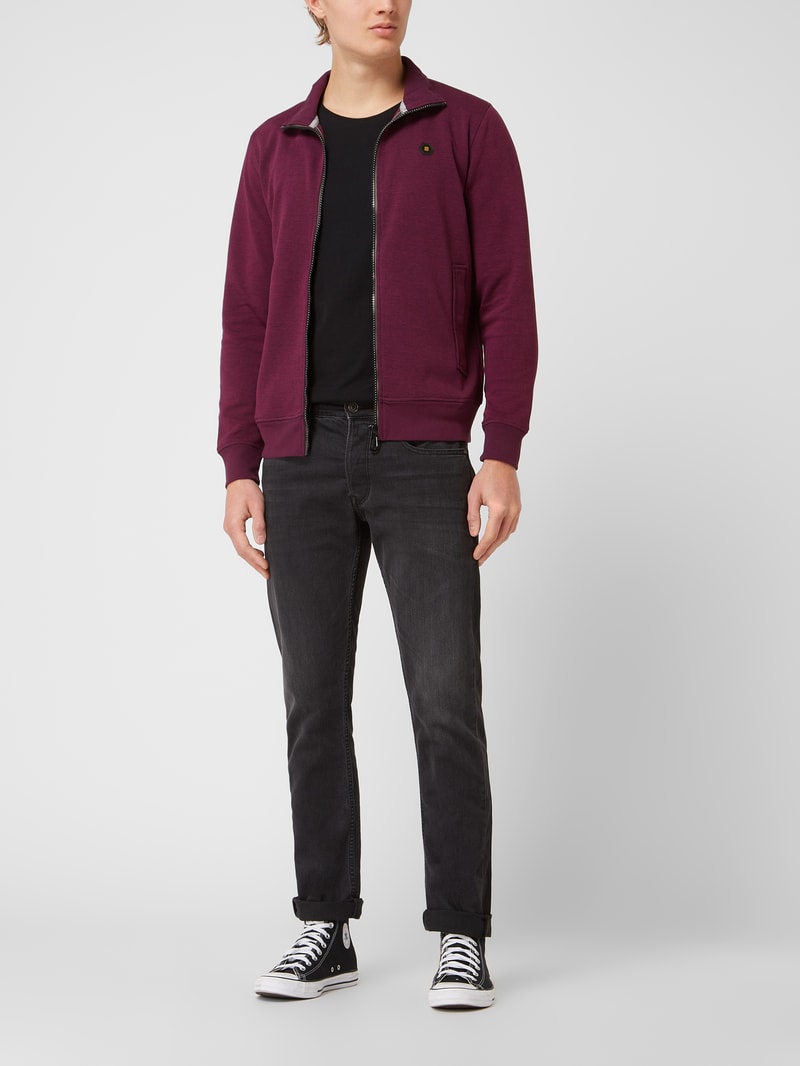 Sweatjacke mit Reißverschluss in fuchsia