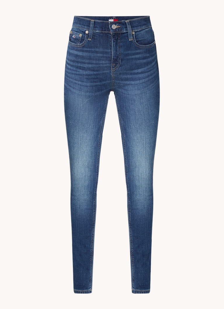Blugi skinny cu talie înaltă Tommy Hilfiger Nora, de culoare închisă