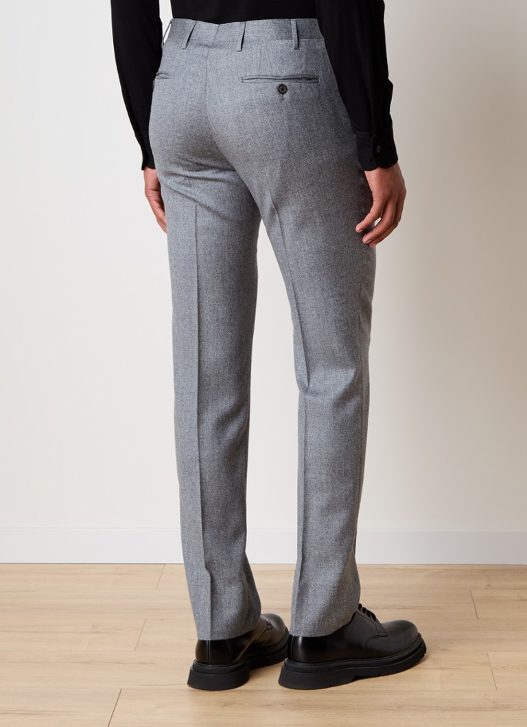 Corneliani  Slim fit pantalon van scheerwol met steekzakken