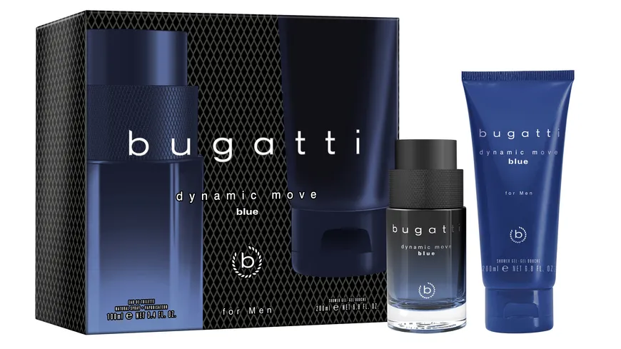bugatti Dynamic Moveblue Eau de Toilette und Duschgel Geschenkpackung