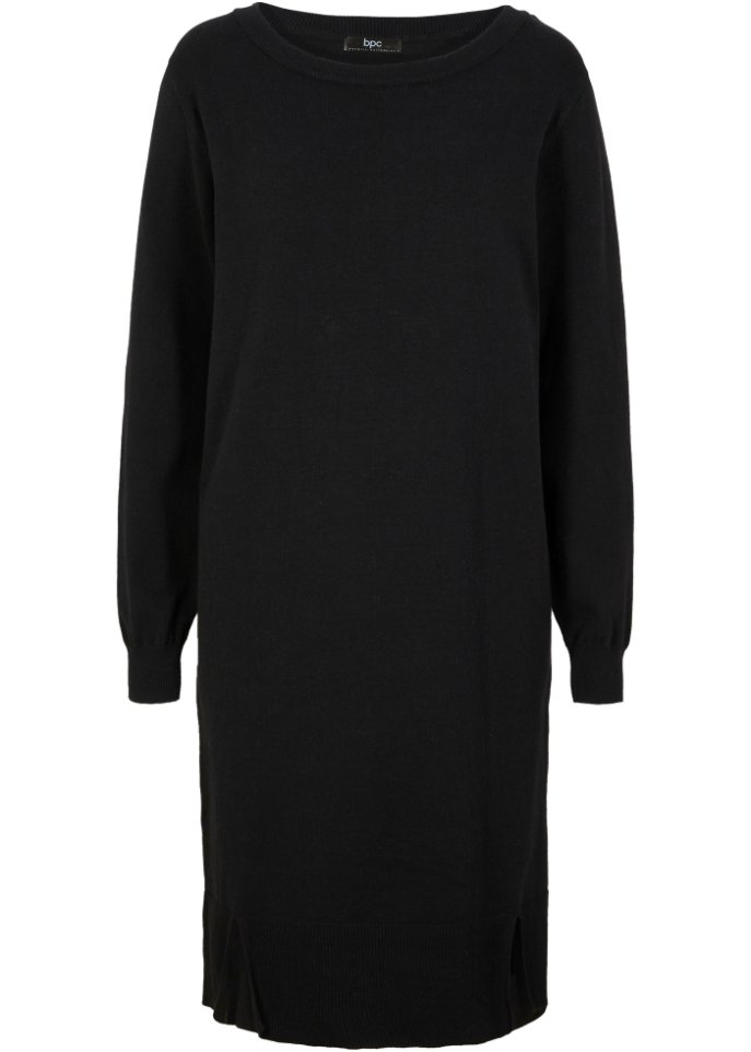 Strickkleid mit Schlitzdetail am Saum, knieumspielend