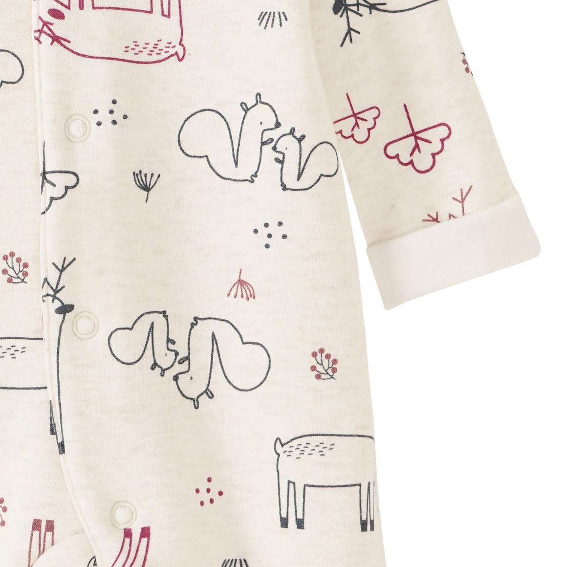 Newborn Overall mit Waldtier-Allover