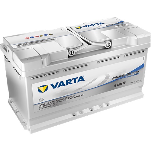 VARTA Professional Dual Purpose AGM 840095085C542, LA95 12 V, 95 Ah, 850 A