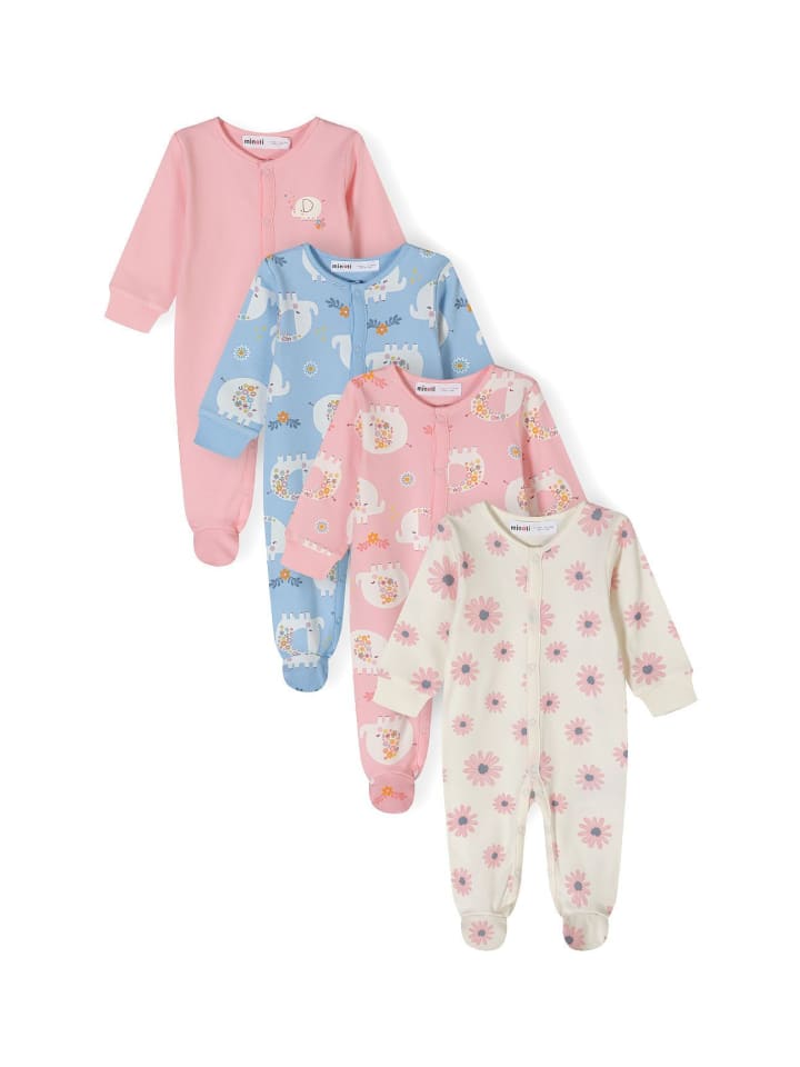 Minoti 4er. Set: Strampler 24babypack5 in hellpink günstig kaufen