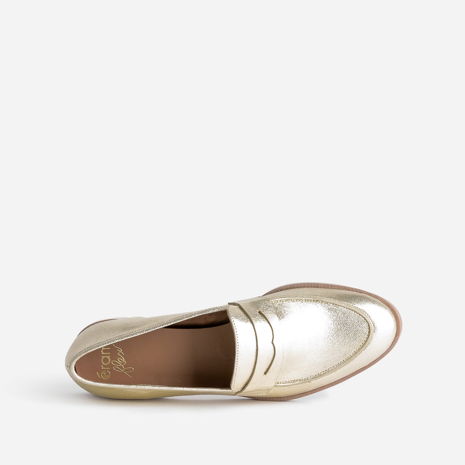 Mocassin ERAM FLEX doré en cuir