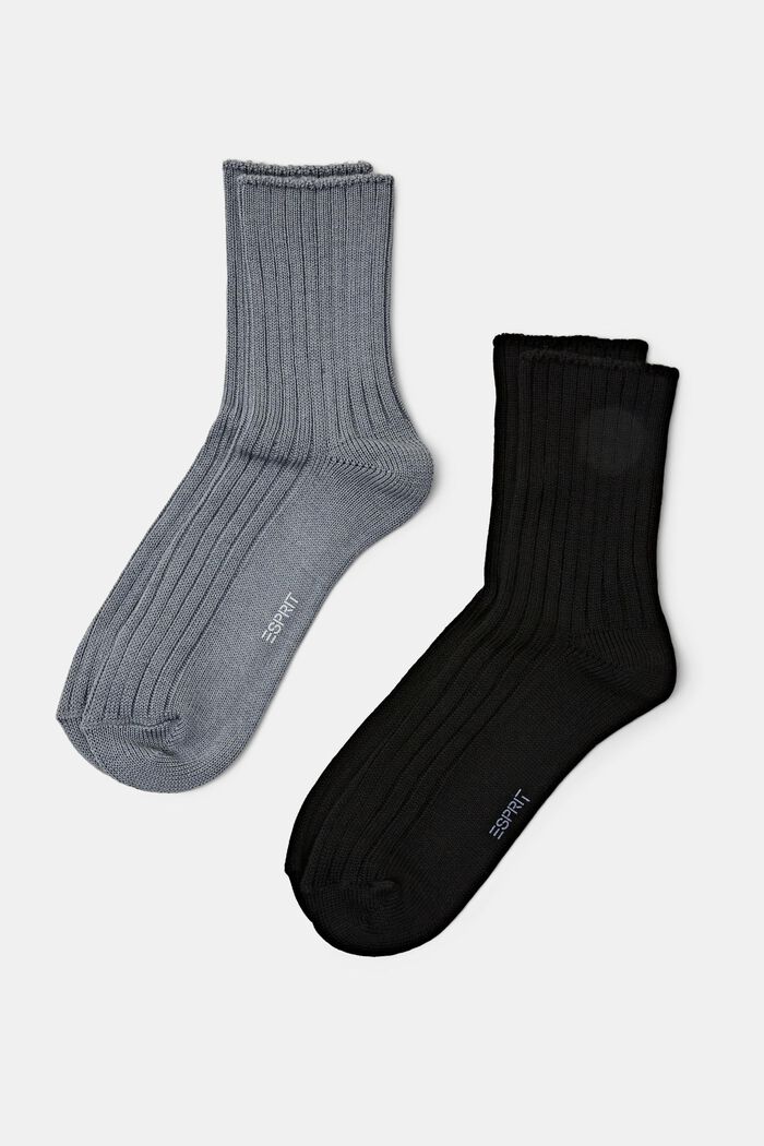 2er-Set Rippstricksocken