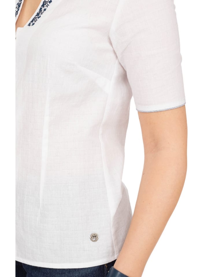 Spieth & Wensky Bluse ANJA in weiß-blau günstig kaufen