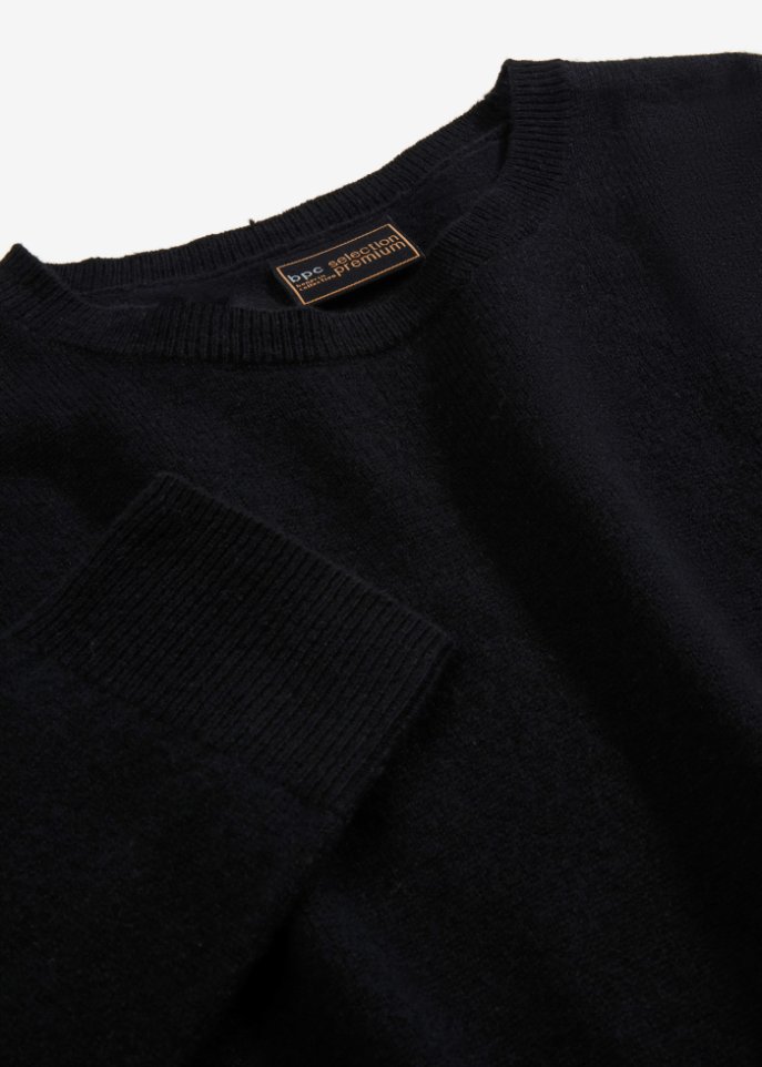 Premium Wollpullover mit Good Cashmere Standard®-Anteil, Rundhals