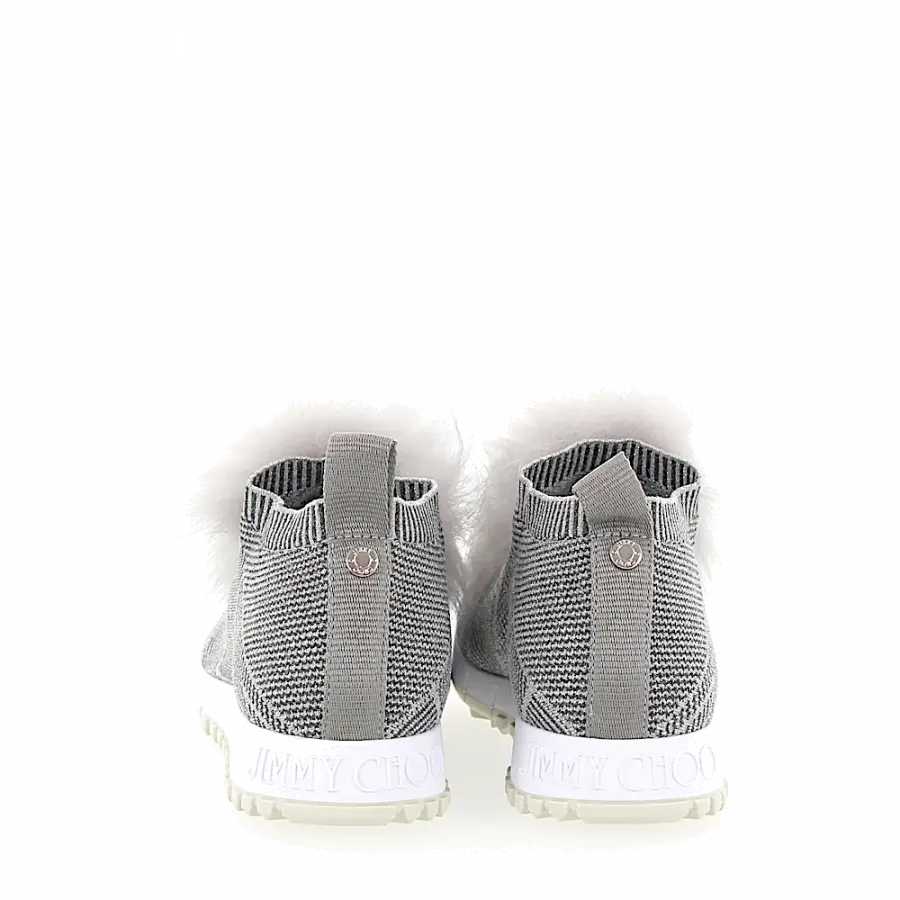 Jimmy Choo - Slip Ons NORWAY Logo silber - grau