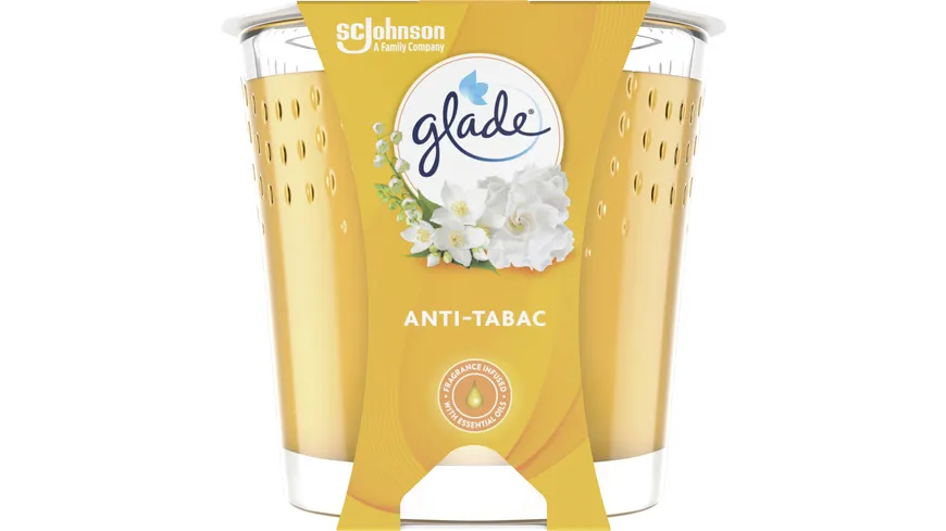 Glade Duftkerze mit Dekorfolie Anti-Tabac 129 g