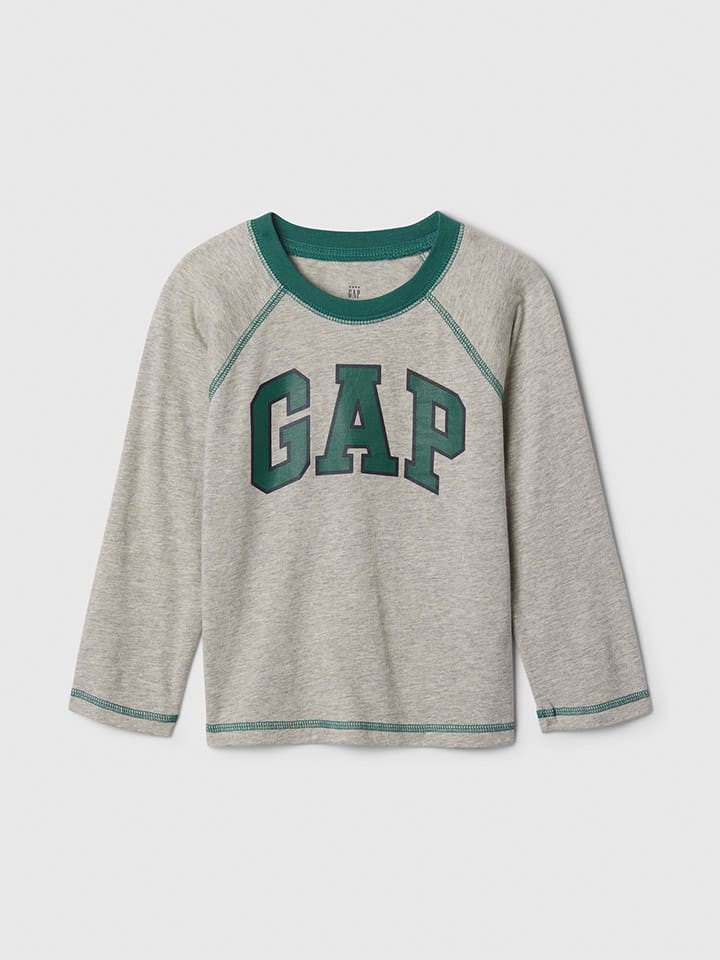 GAP Longsleeve in Grau/ Grün günstig kaufen