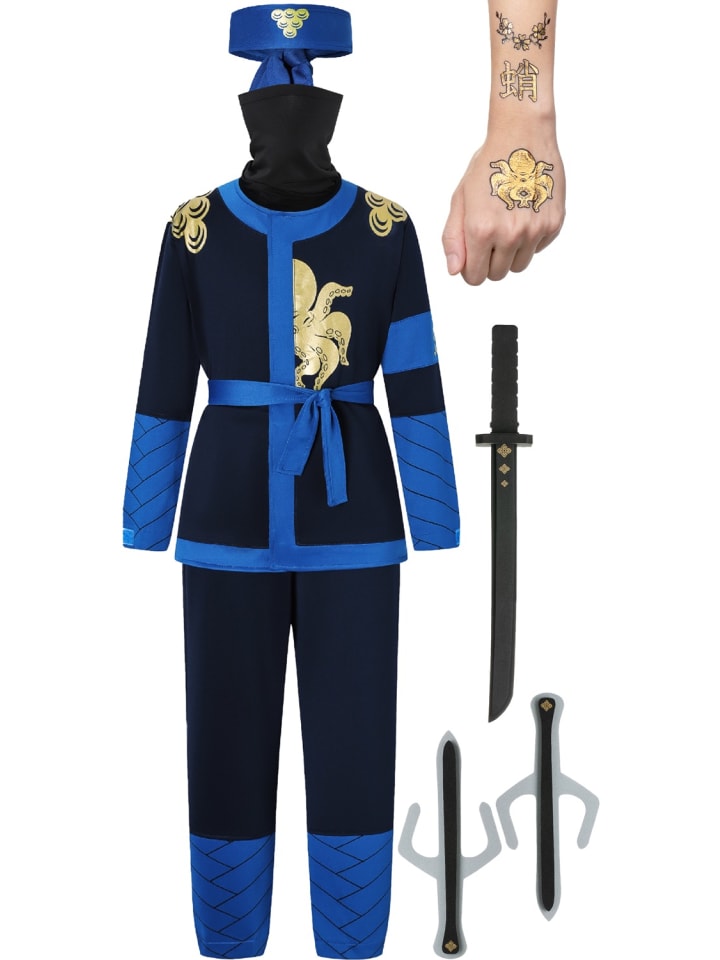 Corimori Ninja Kostüm für Kinder mit Schwert in Blau günstig kaufen