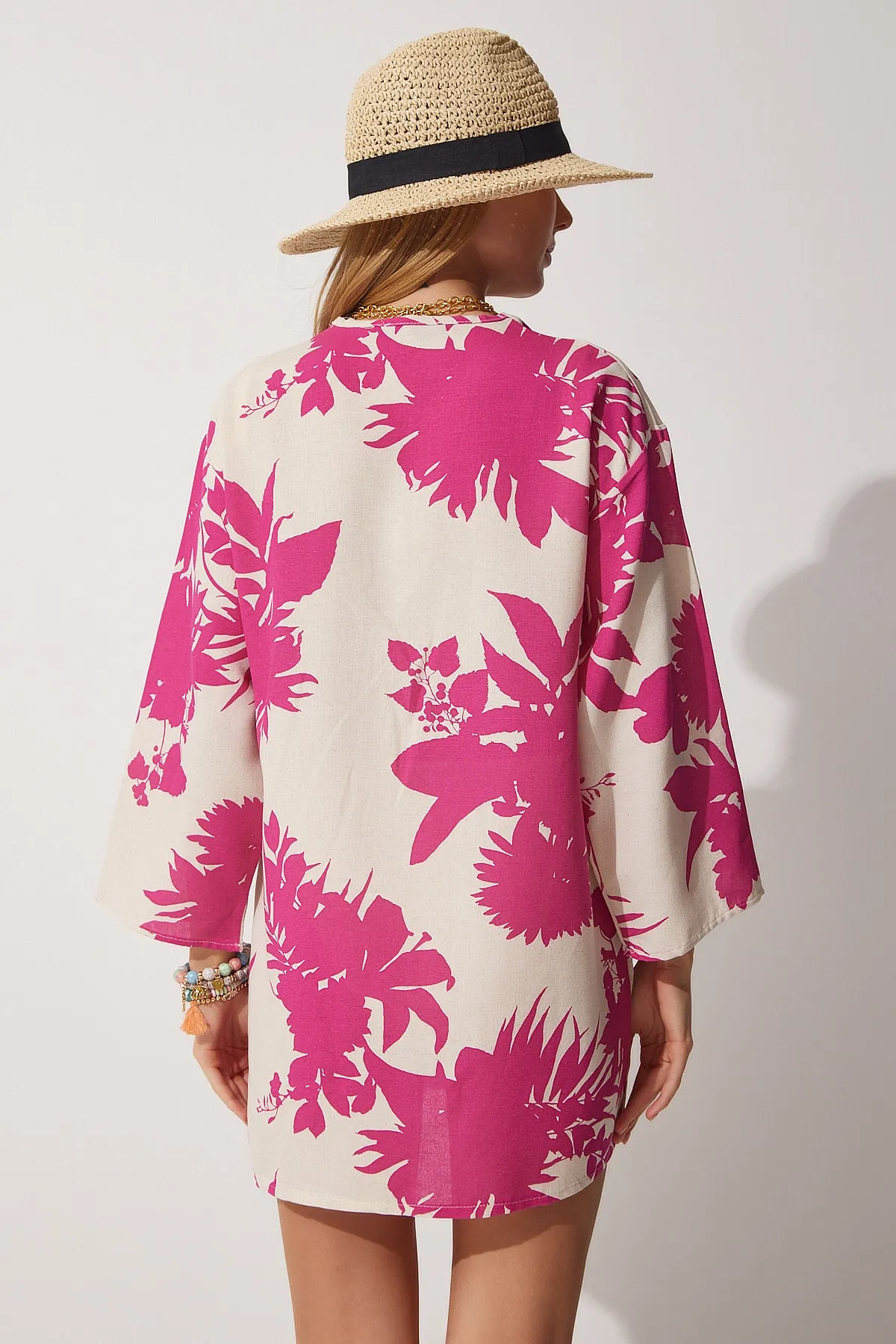 Happiness İstanbul  Kimono & Kaftan - Beige - Regular Fit