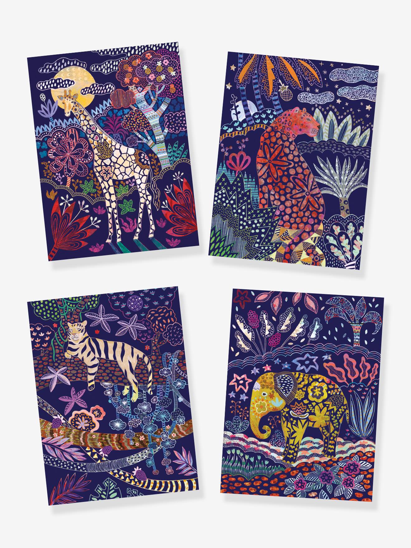 Cartes à gratter Nature luxuriante DJECO violet