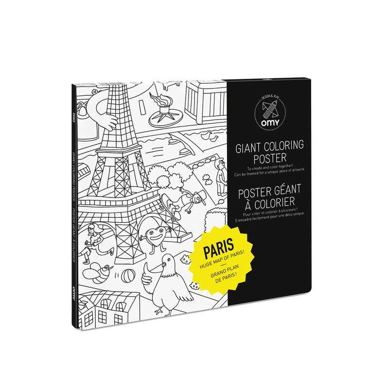 Livre Poster géant à colorier Paris - OMY