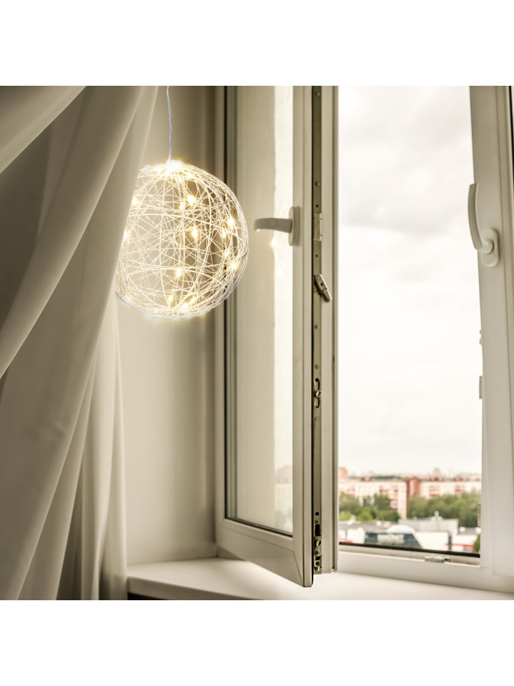 relaxdays LED Dekokugel in Silber - Ø 30 cm günstig kaufen onesize