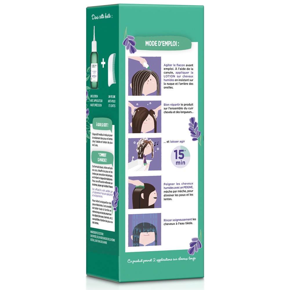 Collections Nature Lotion Anti-Poux et Lentes Idéal pour les enfants à partir de 3 ans.
