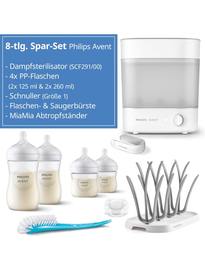 Philips Avent 8-tlg. Starter-Set inkl. Dampfsterilisator 2-in-1   in weiss günstig kaufen onesize