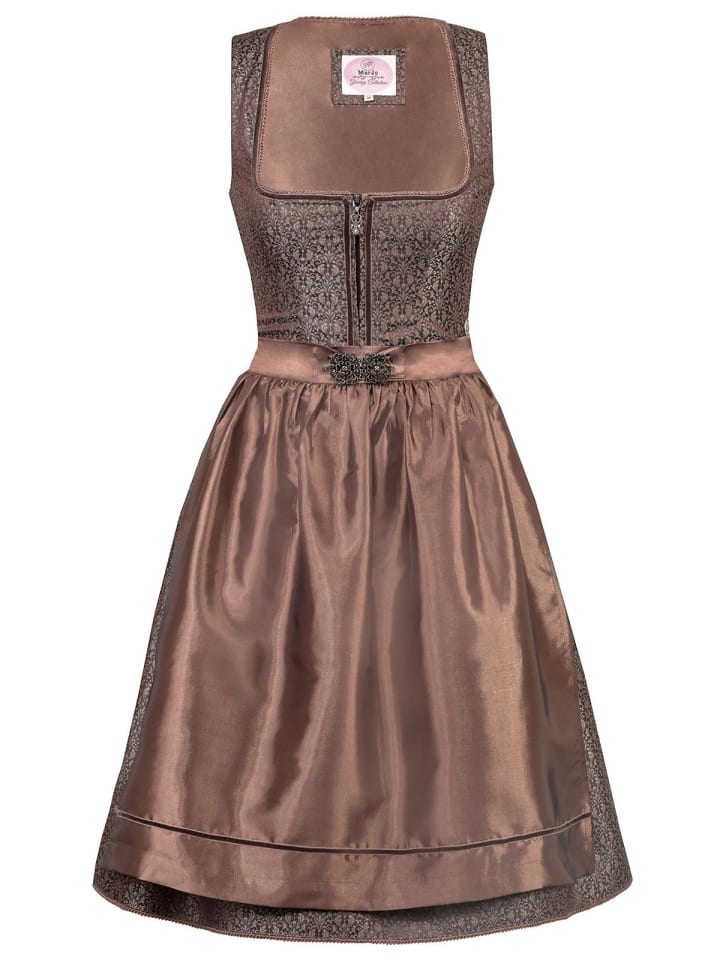 MarJo Midi Dirndl DORMITZ in braun günstig kaufen