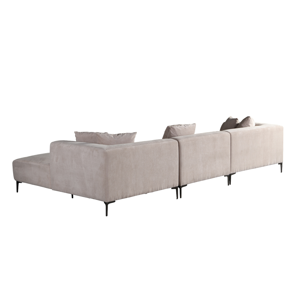 Home Deluxe Ecksofa TORINO Beige Rechts