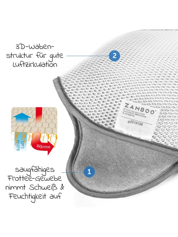 Zamboo Sitzauflage für Babyschale Cool & Dry - Grau in grau günstig kaufen onesize