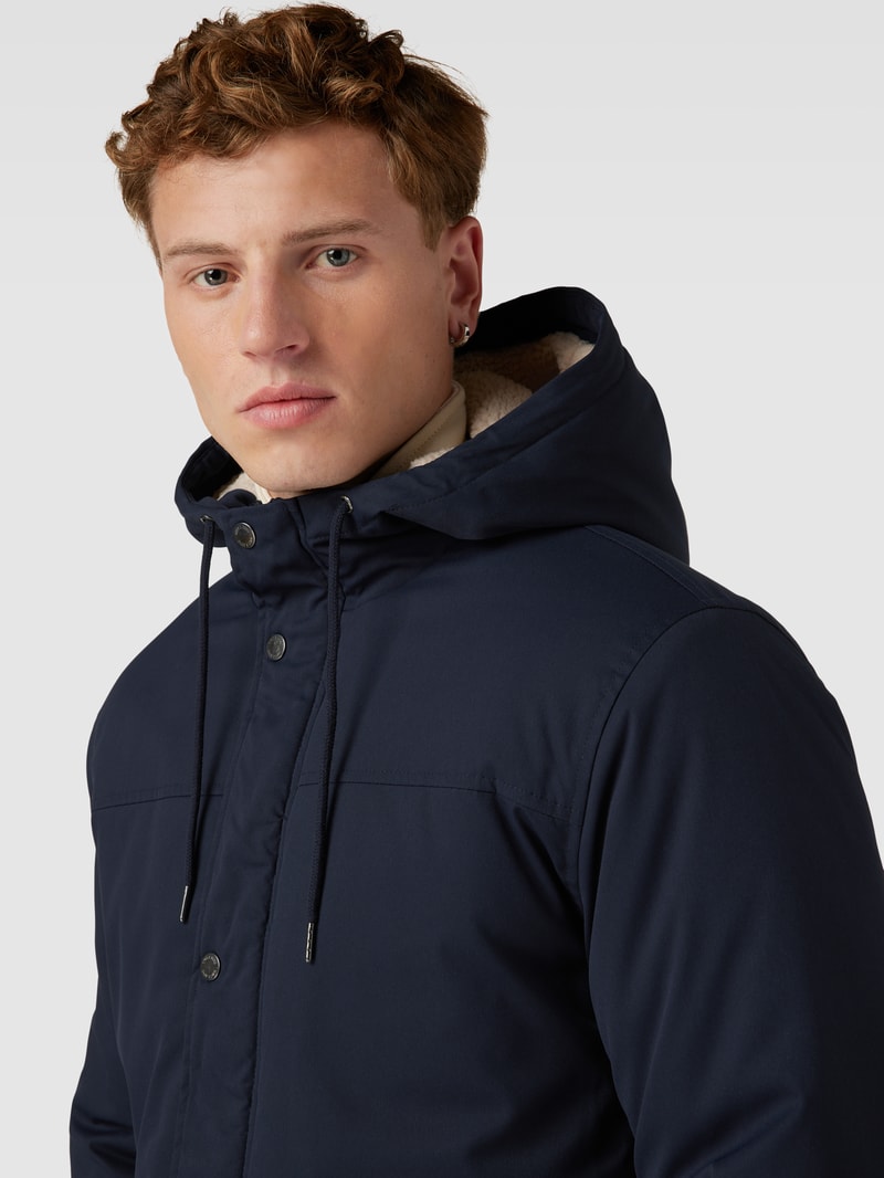Parka mit Kapuze Modell 'ALEXANDER' in dunkelblau