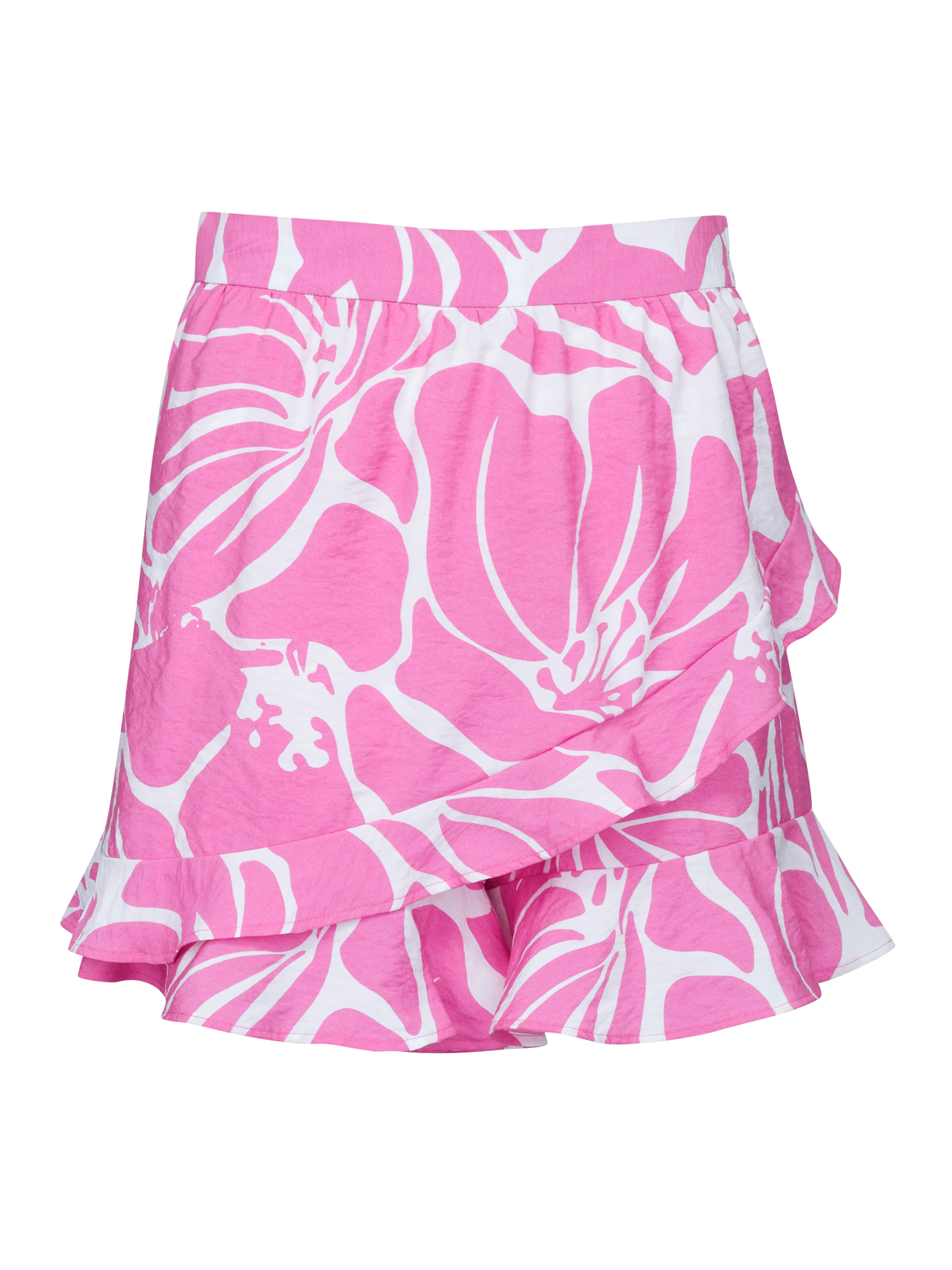 Rosa Damen-Shorts mit Rüschen ORSAY