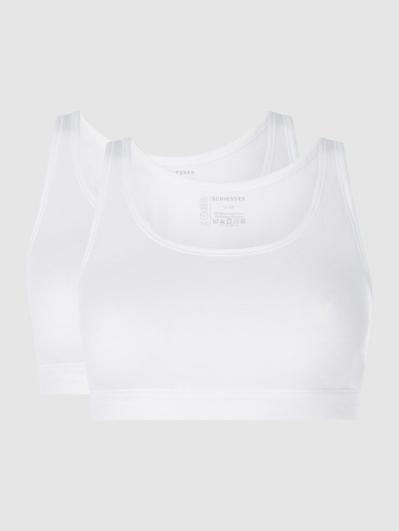Bustier mit Stretch-Anteil im 2er-Pack in weiß