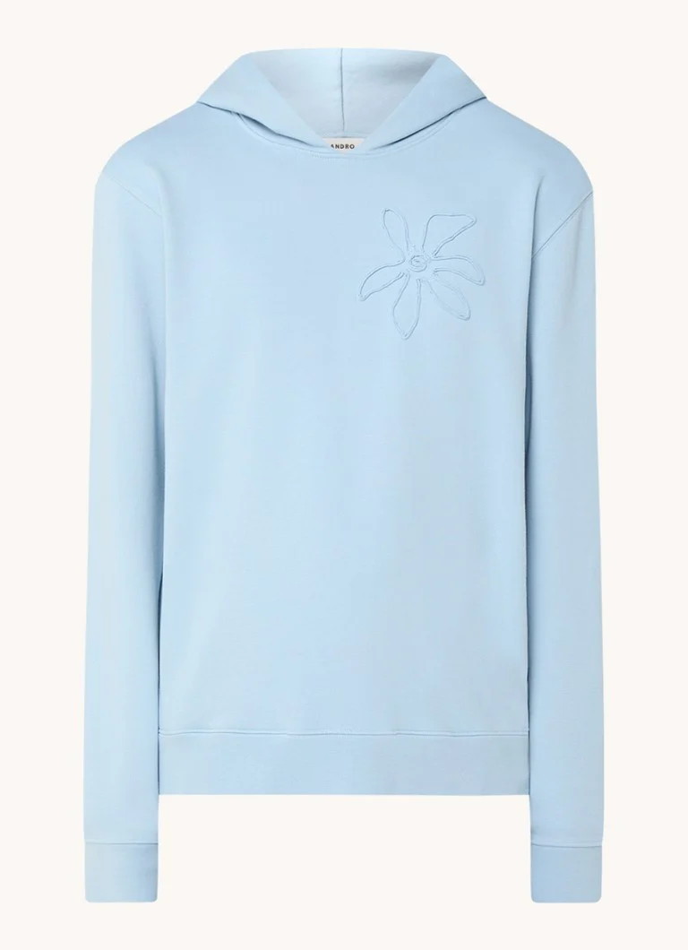 Sandro Hoodie with side pockets and embroidery