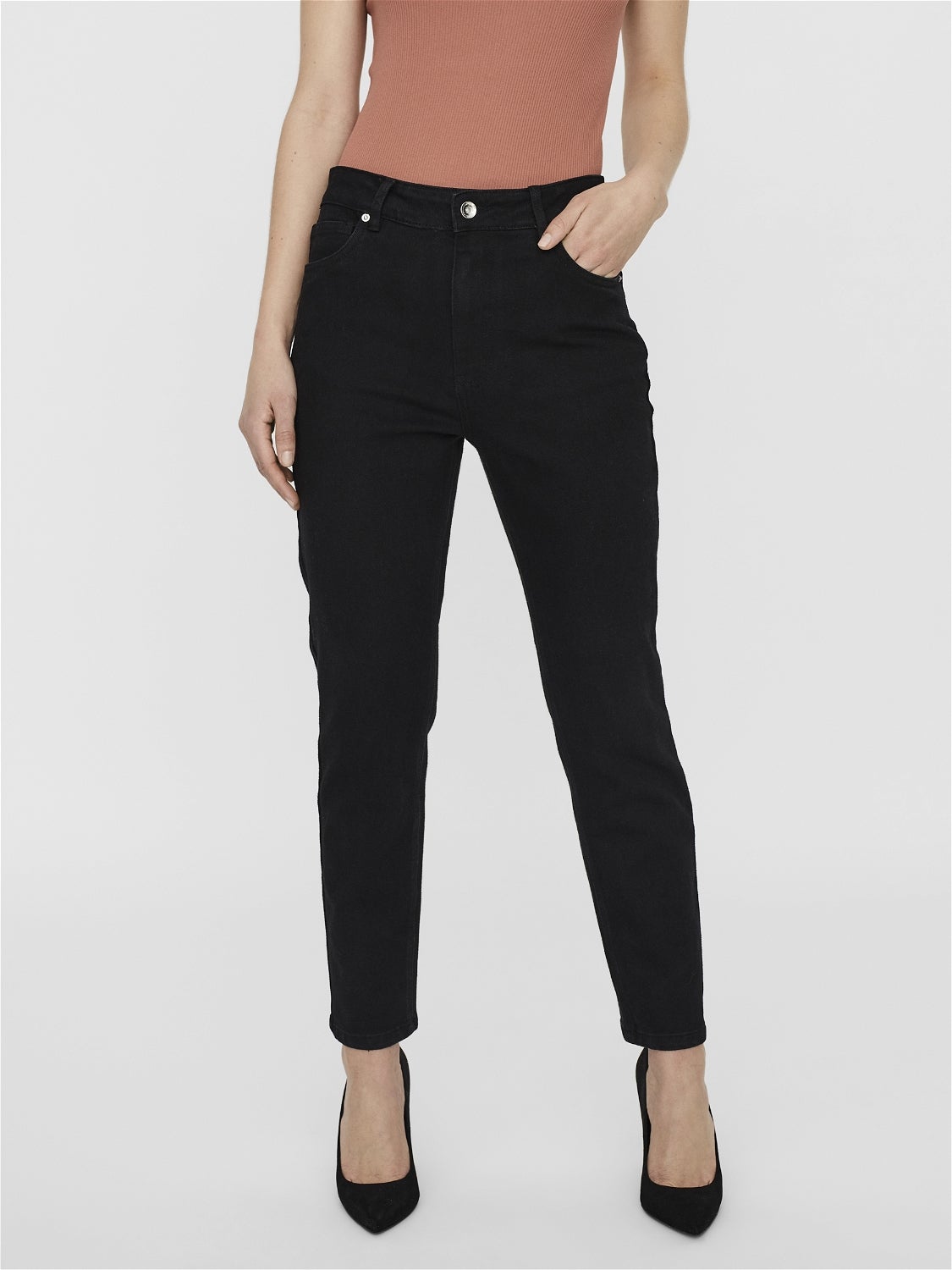 VMBRENDA Hohe Taille Gerade geschnitten Jeans
