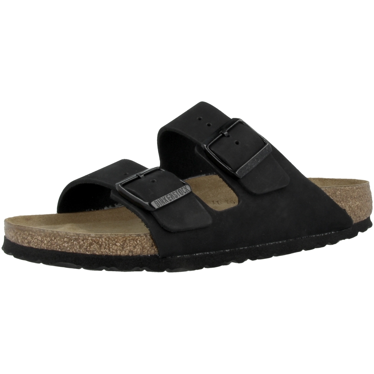 Birkenstock Arizona SFB Nubukleder normal Sandale schwarz